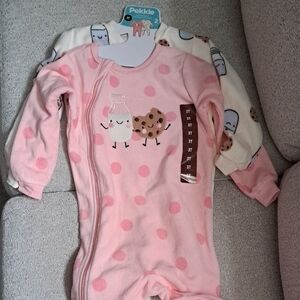 Pekkle Pink Polka Dot Kids Footie